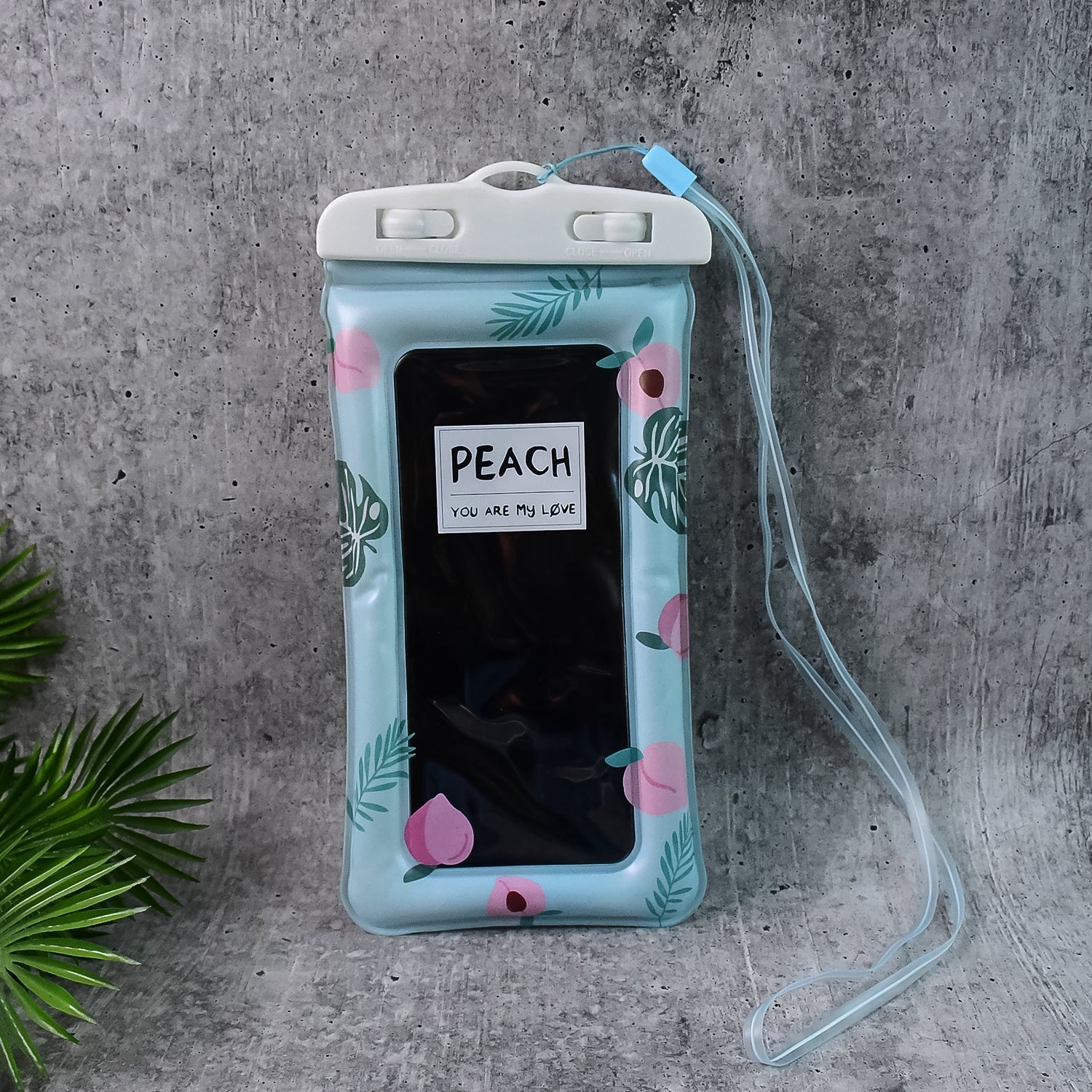 Waterproof Peach Transparent Mobile Pouch with Neck Strap (1 Pc) Waterproof Peach Transparent Mobile Pouch with Neck Strap (1 Pc)